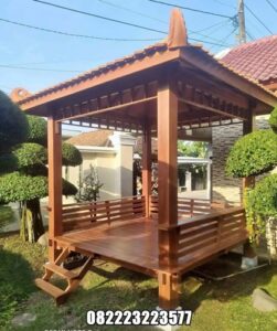 Gazebo Jati Jepara Minimalis Modern Ukuran 2 Kali 3 Meter