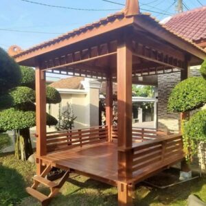 Gazebo Jati Jepara Minimalis Modern Ukuran 2 Kali 3 Meter