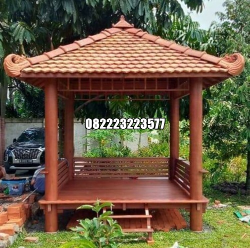 Gazebo Murah Kayu Kelapa Ukuran 3 Kali 2 Meter