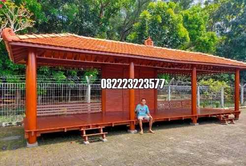Gazebo Villa Ukuran 9 Kali 3 Meter Kayu Kelapa