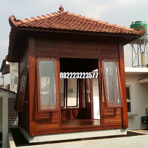 Model Gazebo Mushola Kayu Jati Ukuran 3 Kali 3