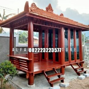Mushola Kayu Gazebo Ukuran 6 Kali 2 Meter