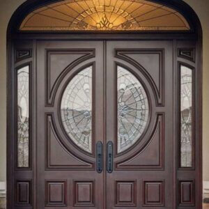 Pintu Kayu Jati Minimalis Model Jendela Samping Kanan Kiri