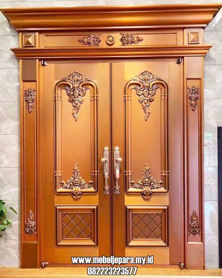 Pintu Ukir Mewah Kayu Jati Motif Klasik