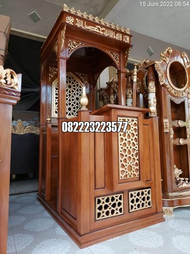 Harga Mimbar Masjid Kayu Jati Ukir Jepara