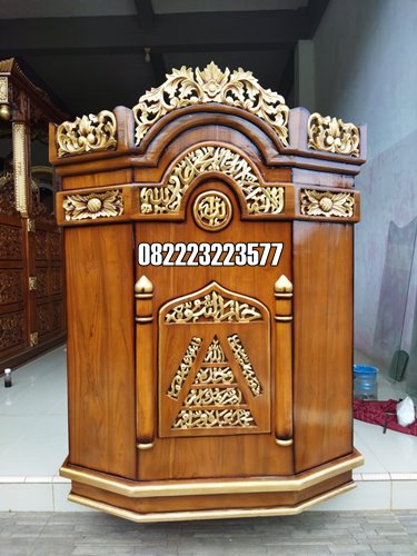 Harga Mimbar Masjid Minimalis Modern Kayu Jati