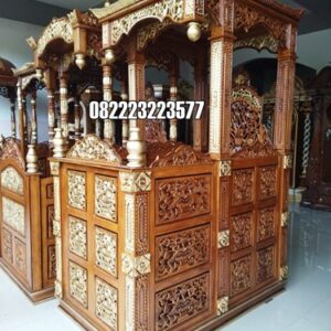 Mimbar Masjid Kayu Jati Ukir Jepara