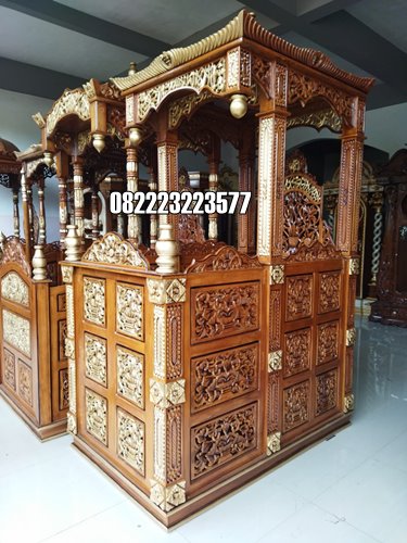 Mimbar Masjid Kayu Jati Ukir Jepara