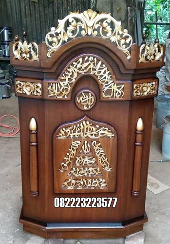 Mimbar Masjid Kecil Kayu Jati Ukir Jepara