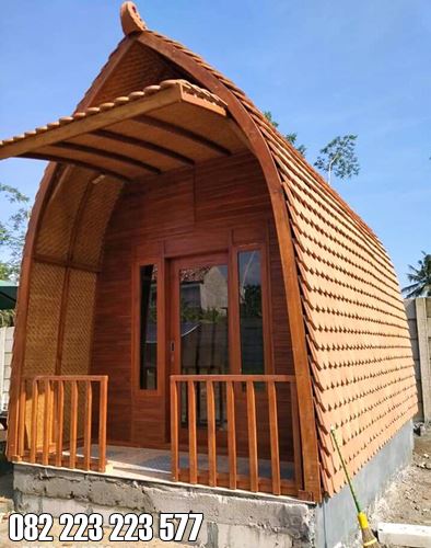 Rumah Kayu Lumbung Minimalis Ukuran 3 x 5 Meter