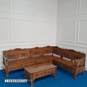 Kursi Sudut Jati Solid Jepara