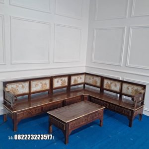 Kursi Sudut Minimalis Terbaru Kayu Jati