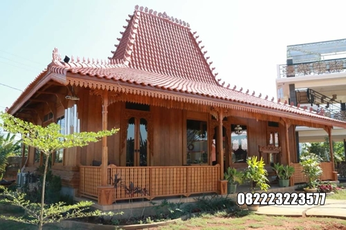 Rumah Joglo Kayu Jati Minimalis Ukuran 10 x 12 Meter